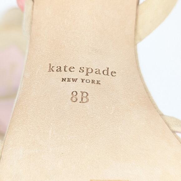Kate Spade New York Renee Suede Block Heel Strappy Slingback Sandals Size 8 - Picture 10 of 11